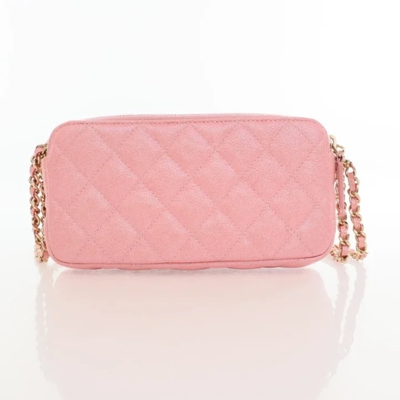 Authenticated Chanel Double Zip Wallet On Chain (WOC) Pink Caviar - Picture 12 of 16